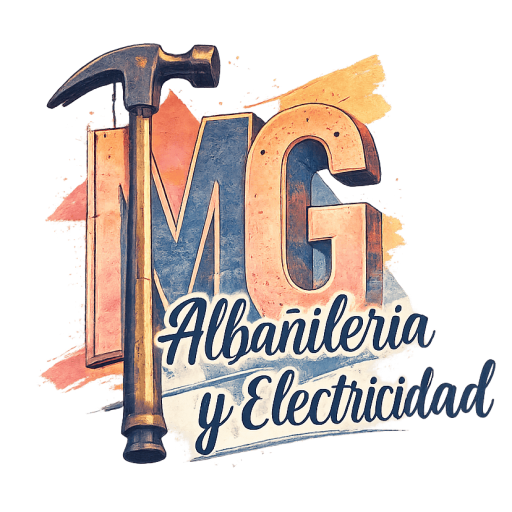 Logo de MG Albañilería y Electricidad, empresa de reformas, construcción y servicios eléctricos en viviendas